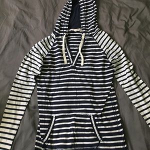 H&M v-neck striped hoodie