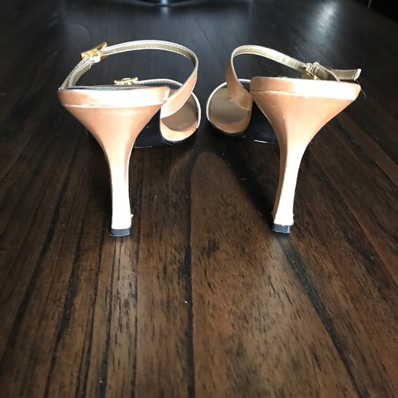 Chinese Laundry gold satin heels - Picture 4 of 5