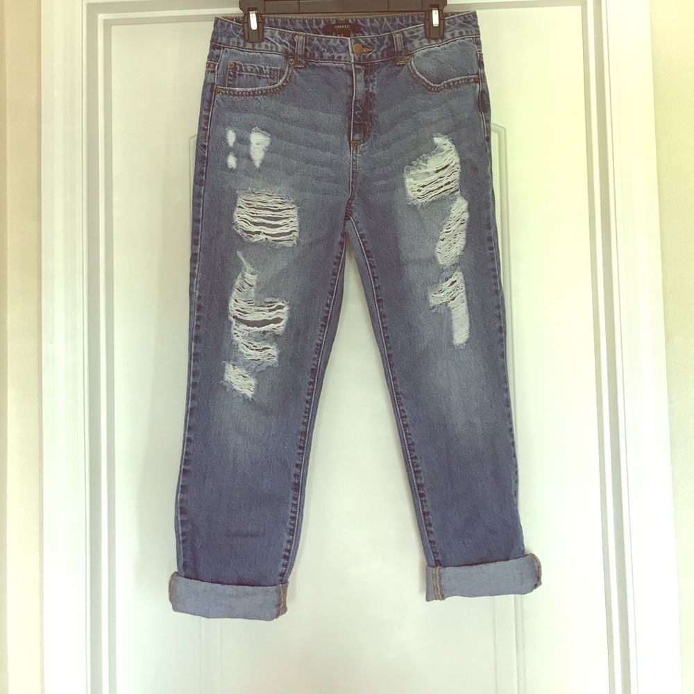 Distressed denim