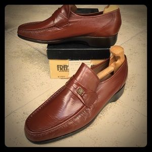 Vintage French Shriner leather loafers 10M