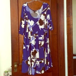 Macro Floral Print Dress.