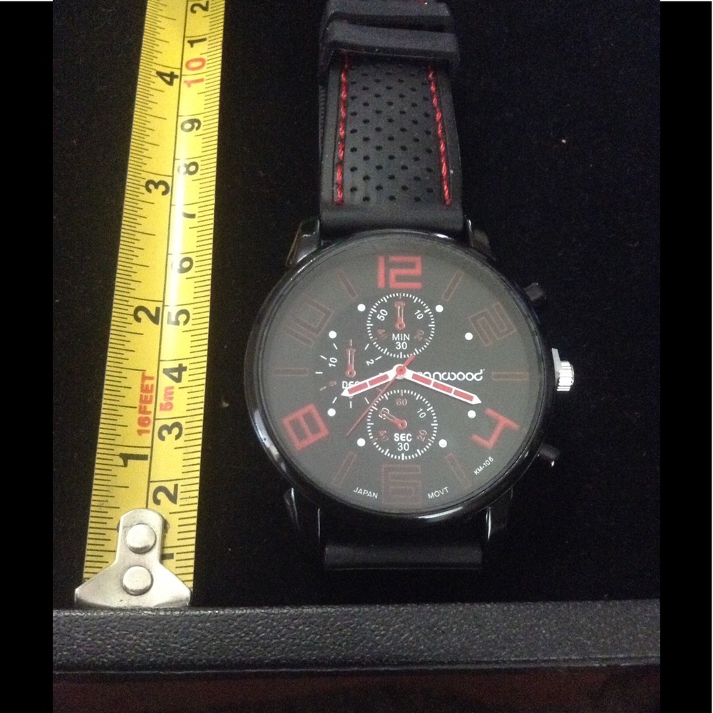 Brand New Branwood Black Rubber with red Stitches