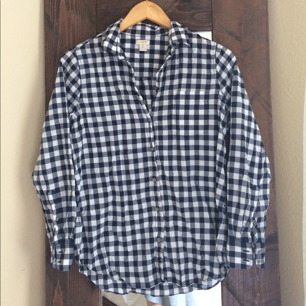 J Crew Gingham Buttonup Shirt