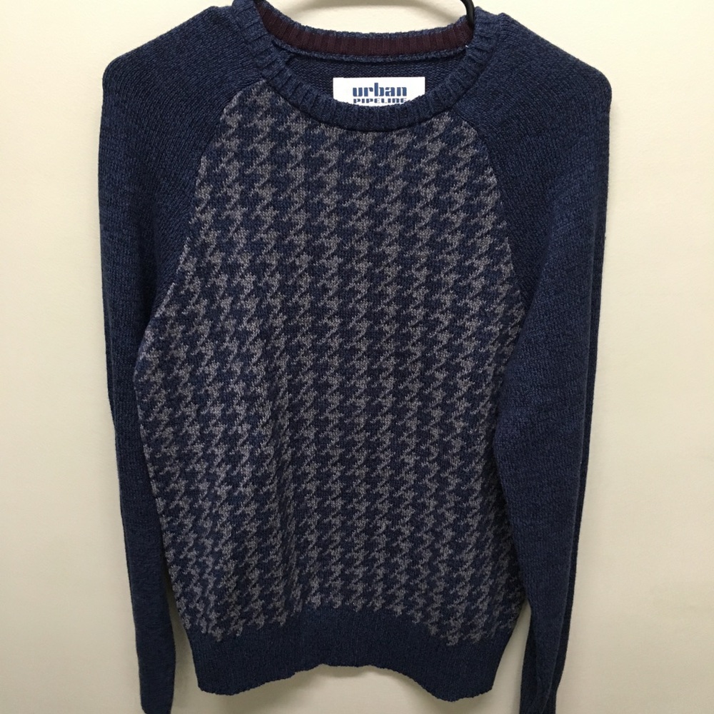 Navy and gray sweater