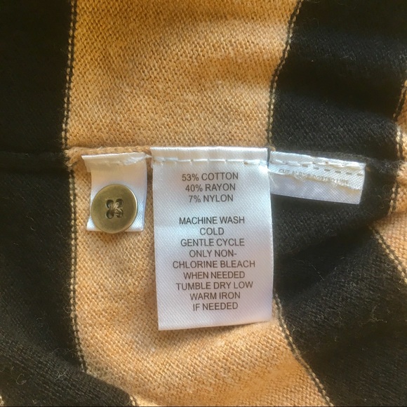 Ann Taylor LOFT Classic Stripe Button Crew - Picture 5 of 5