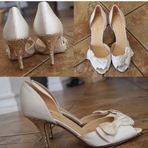 💗 24 HOUR SALE 💗 Kate Spade Gold Glitter Heels