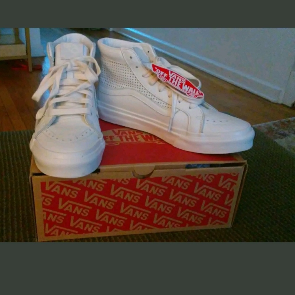 Vans Sk8 hi slim perforated leather, 7, madewell