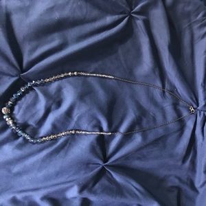 Blue and clear necklace