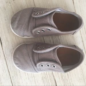 Gray Toms Velcro Shoes