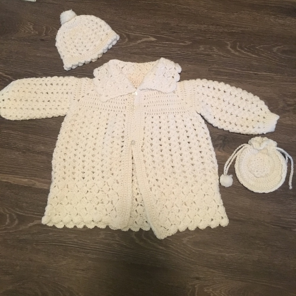 Baby girl crochet set