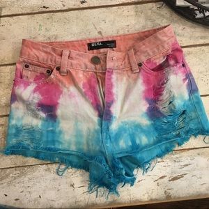 Tie-Dye High Waisted Shorts