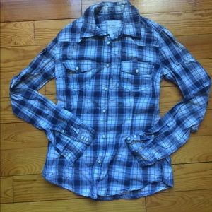 H&M flannel shirt gray small