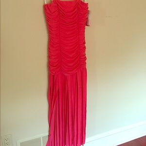 NWT stunning coral strapless dress!