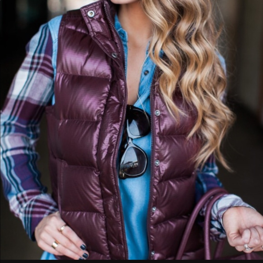 J. Crew Shiny Puffer Vest