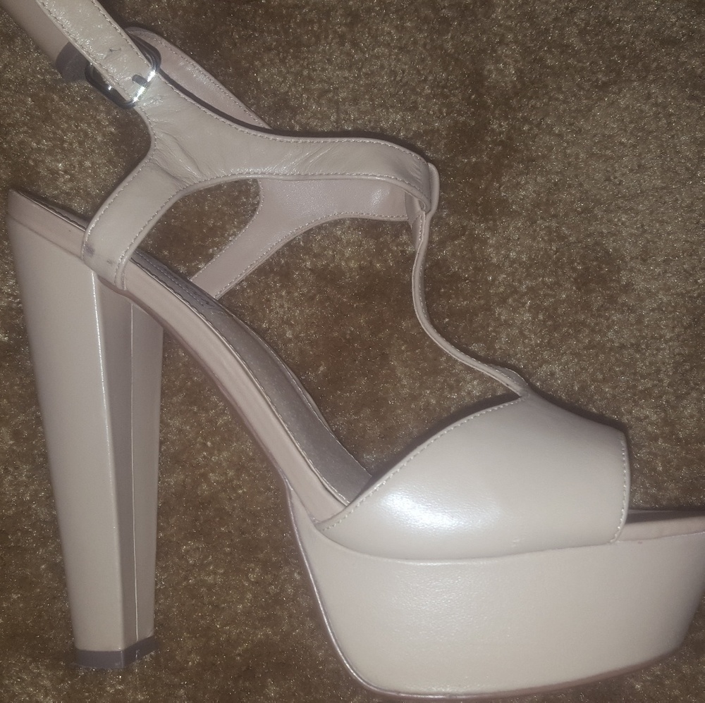 Sexy Nude Platform Sandal