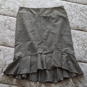 Express Black Crosshatch Skirt
