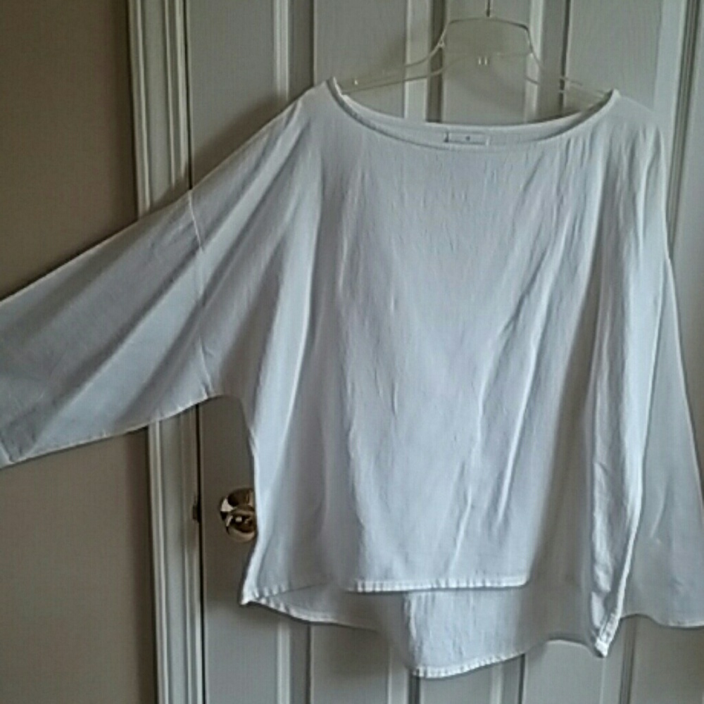 Soft Surroundings white  boat neck top