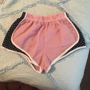 American flag seersucker shorts