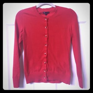 Gap Red Cotton Cardigan