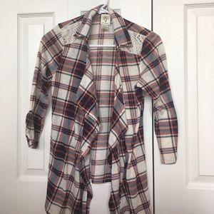 Long Sleeve Flannel Cardigan