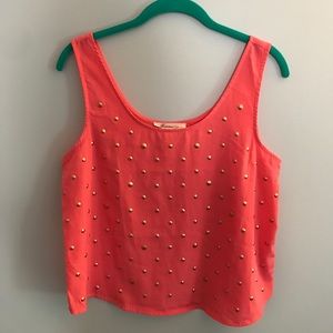 Forever 21 coral studded tank