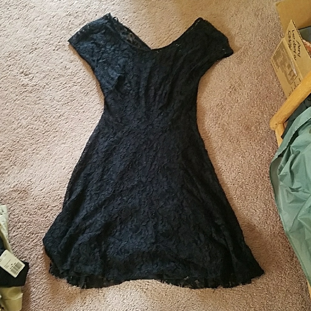 Black lace dress