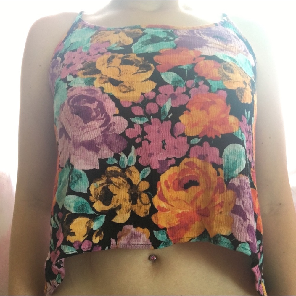 floral crop top