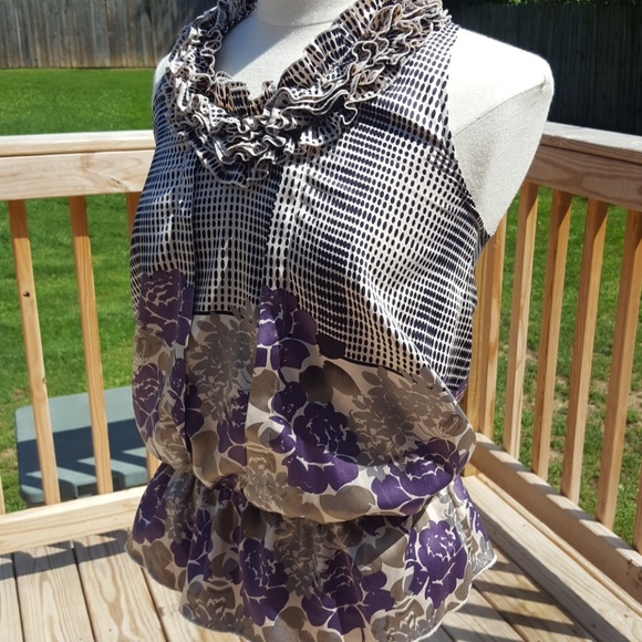 The Limited ruffle neck tank (XS) - Picture 2 of 5