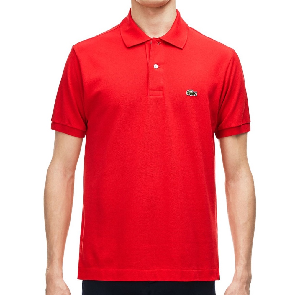 Mens Red Lacoste Polo Shirt👌🏼👍🏼