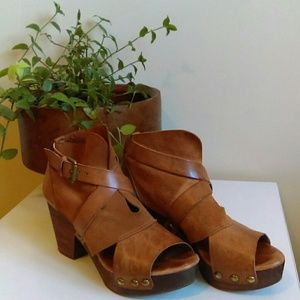 Free People Burnt Orange Rendering Clogs