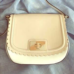 Kate Spade tan and white purse