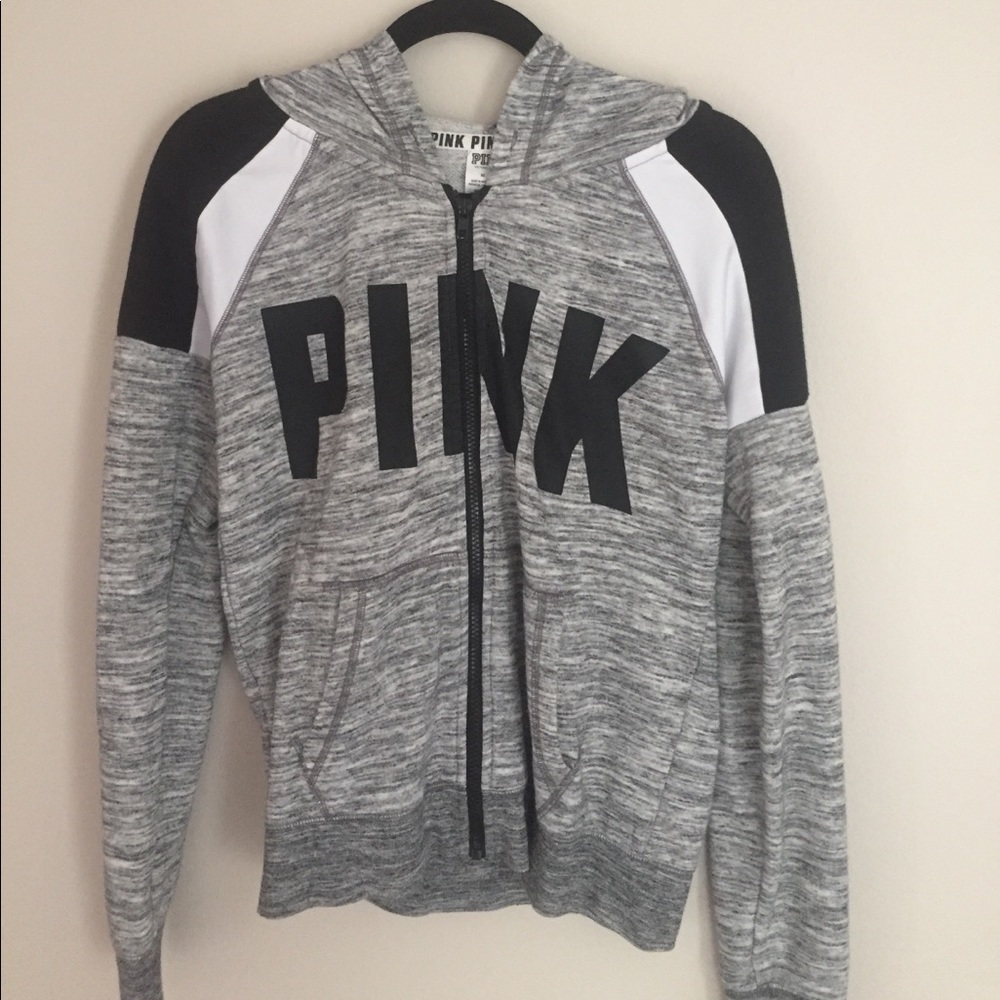 PINK FULL ZIP SWEATER