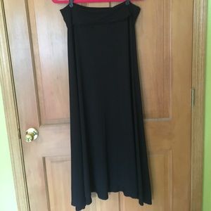 Solid Black LuLaRoe Maxi Skirt