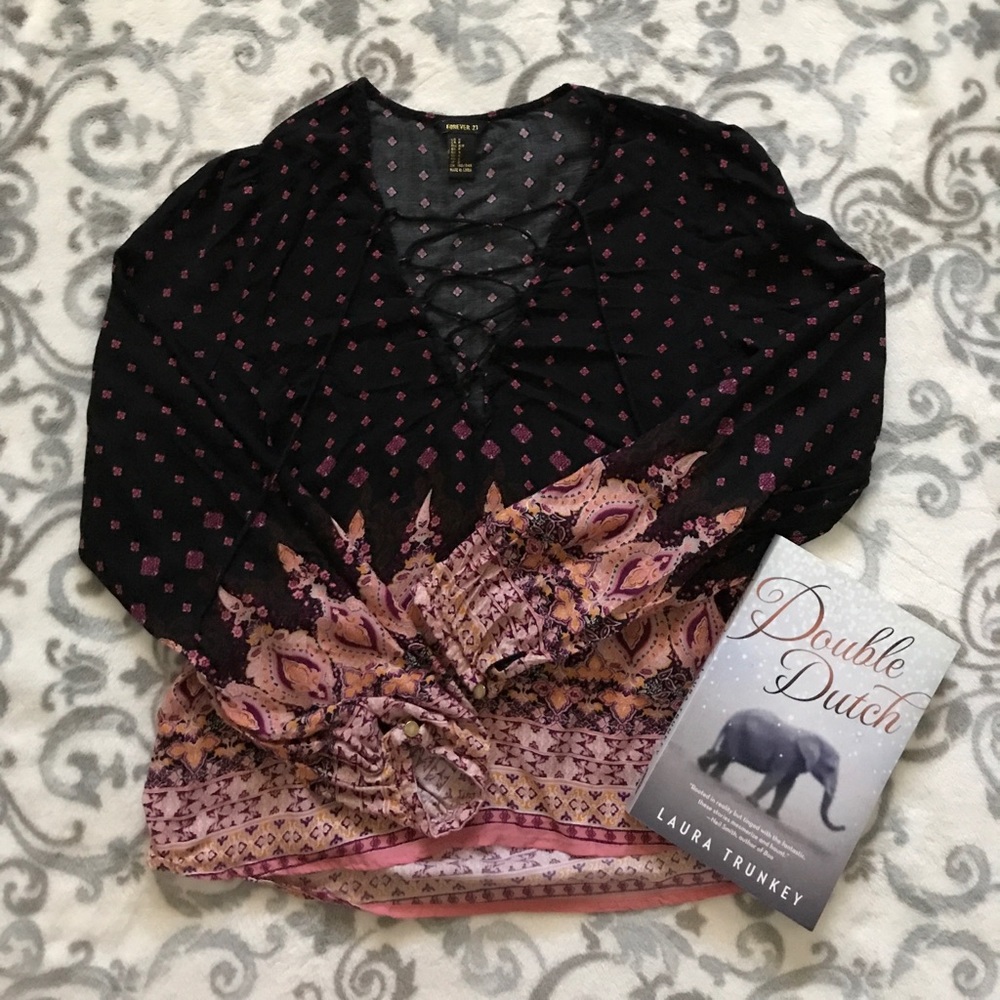 FOREVER 21 PEASANT BLOUSE