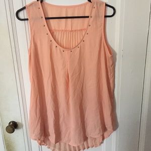 Sheer sleeveless flowy top