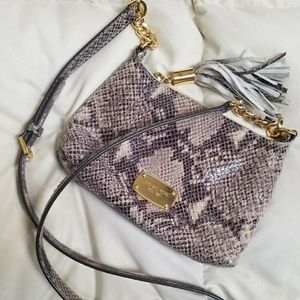 Michael Kors Snakeskin Print Crossbody w/ Tassel