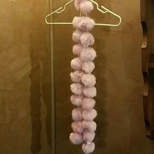 Pom pom scarf