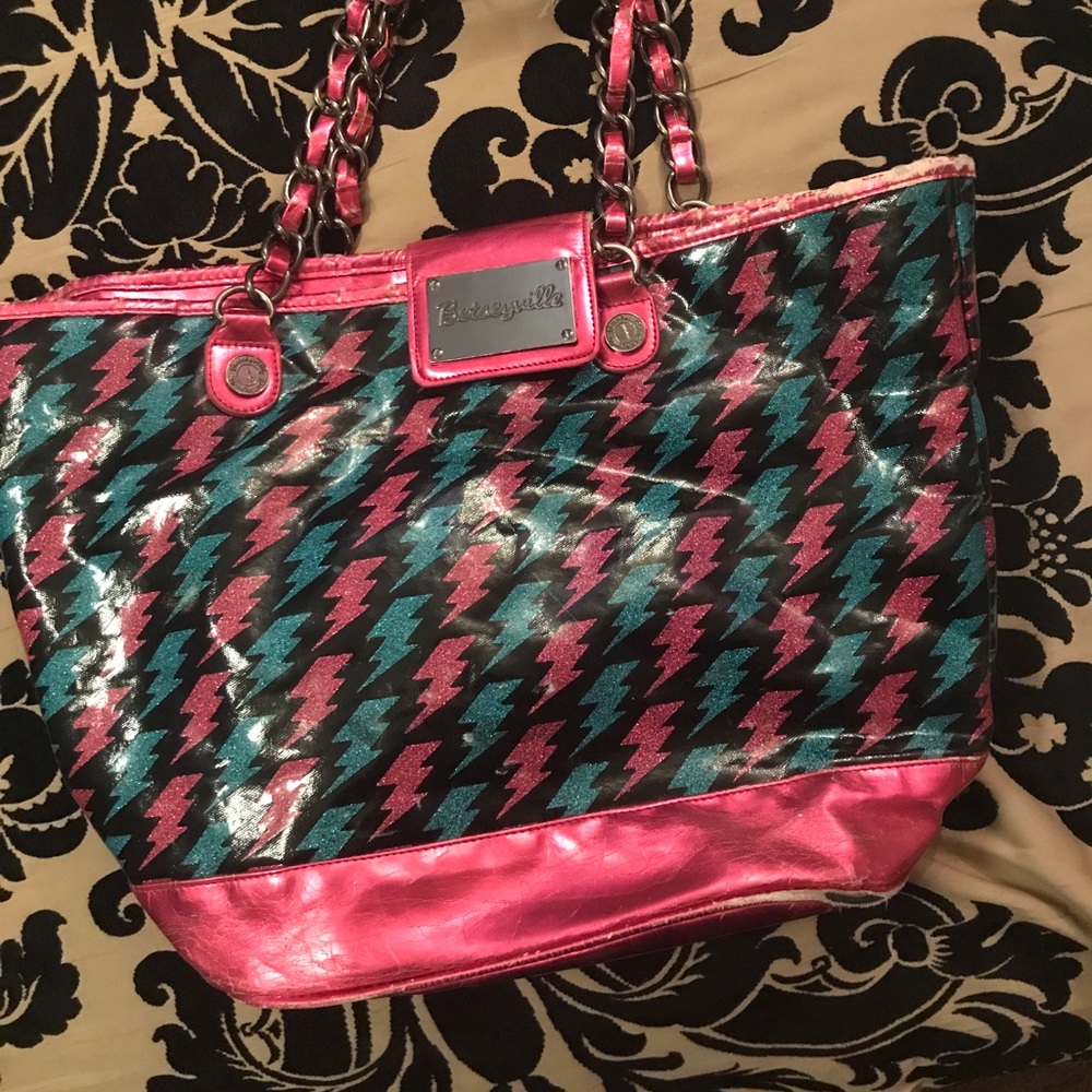 Authentic RARE Betseyville Betsey Johnson Tote