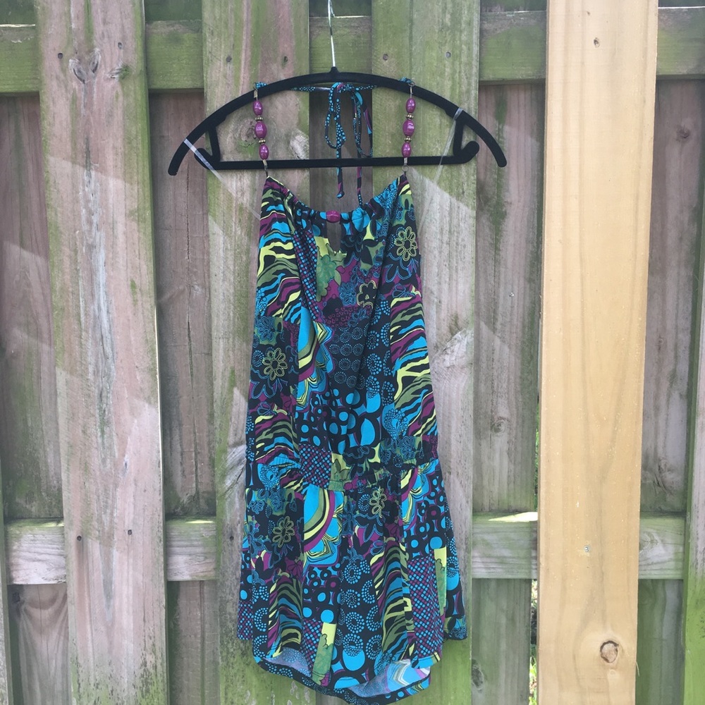 ✨SALE✨Bisou Bisou Beaded Halter Romper