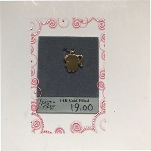 14K Gold Filled small Girls Head Charm.