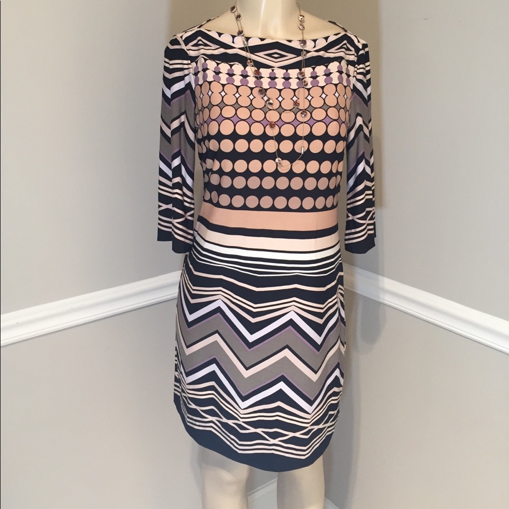 Donna Morgan Geometric Design Dress