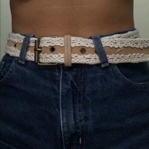 suede/lace belt