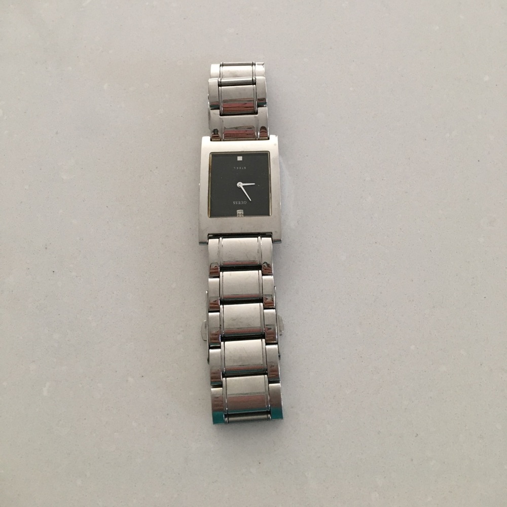 Modern silver watch