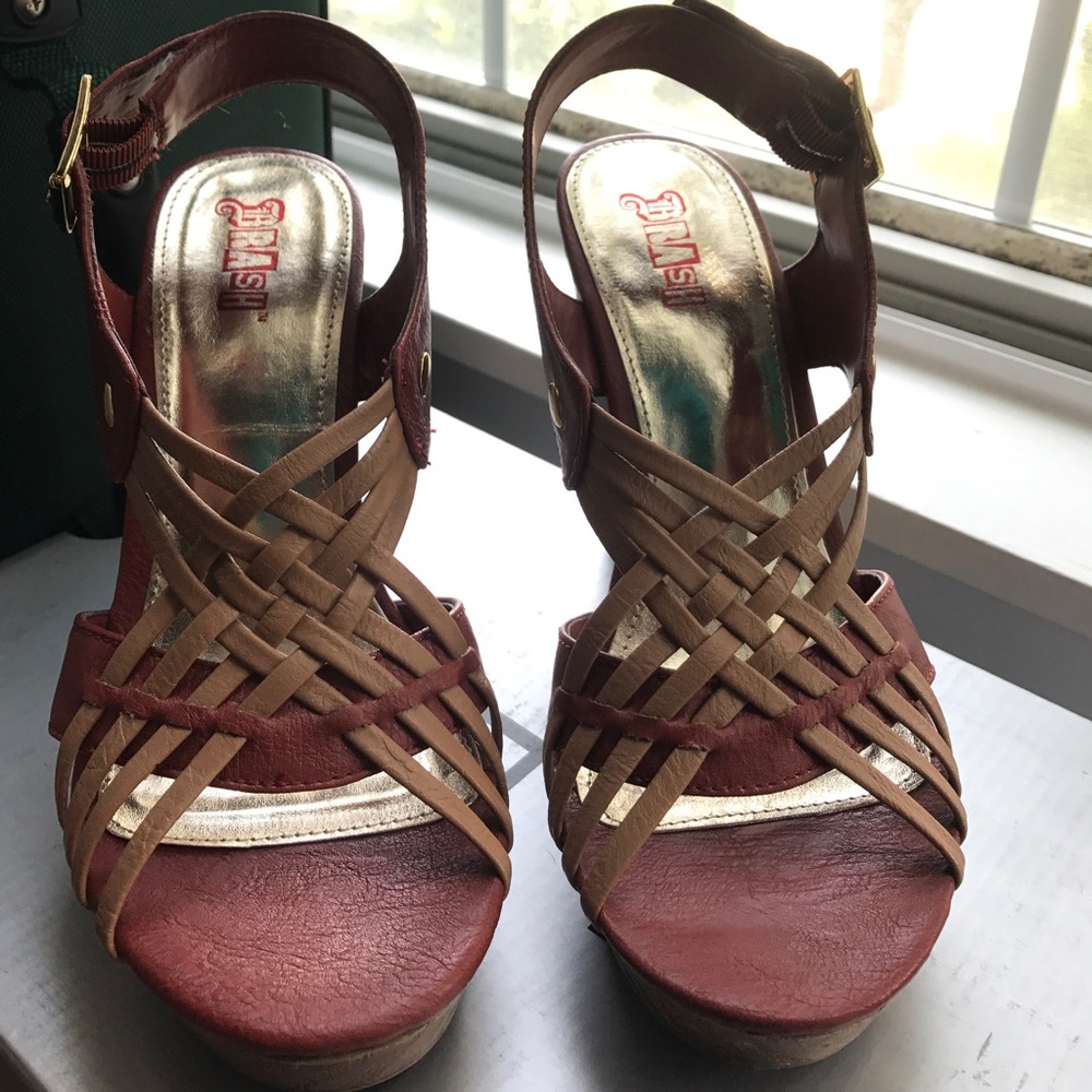 Brash coral Mallory wedges