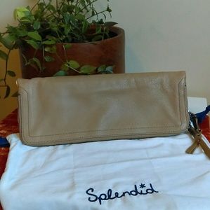 Splendid Leather Foldover Reversible Clutch