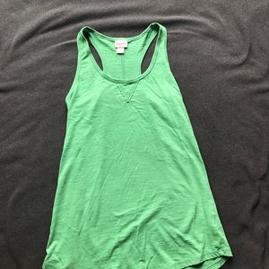 Green casual tank top
