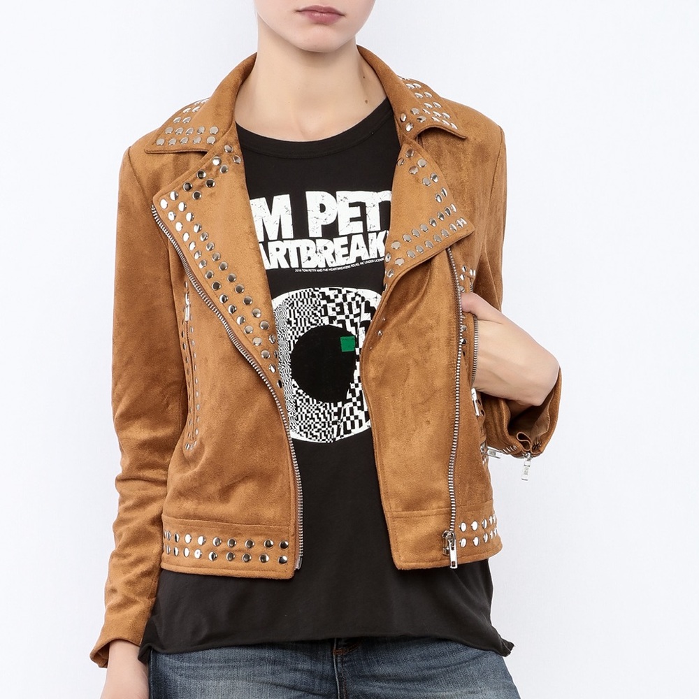 Faux Suede Studded jacket