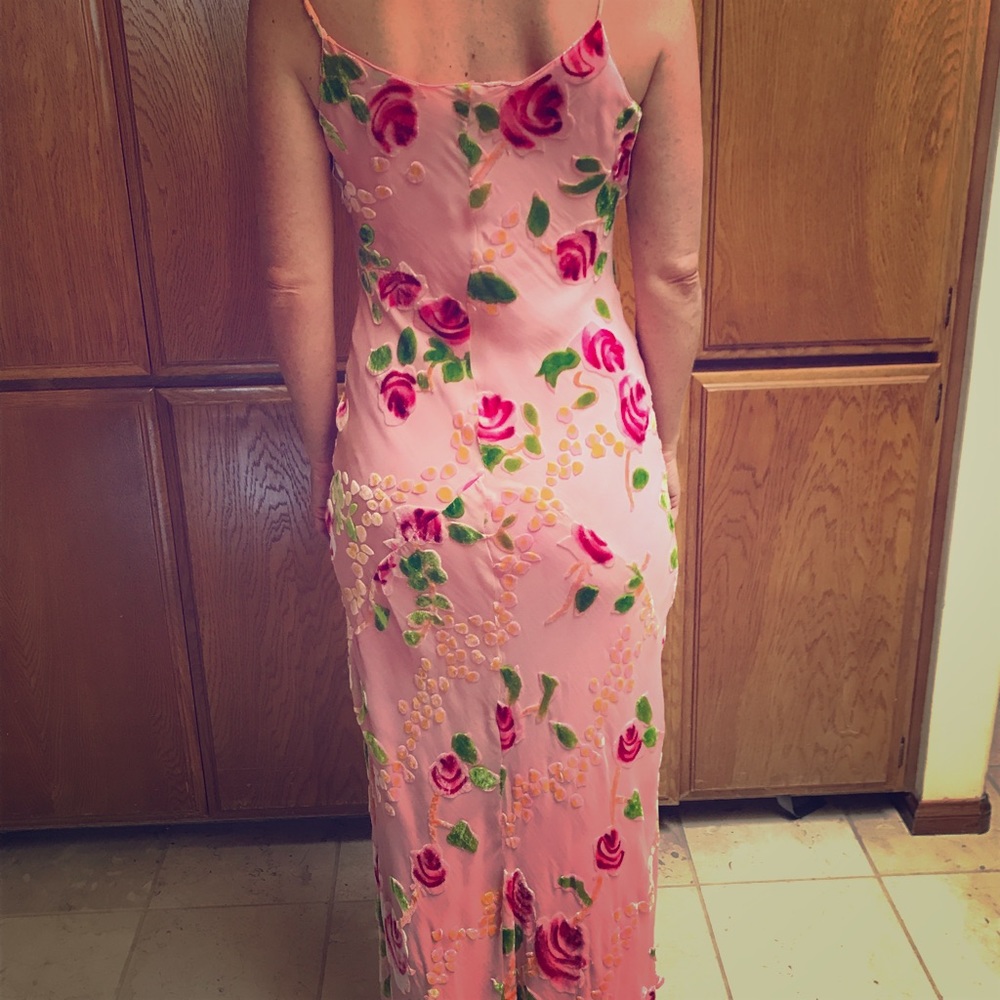 Emily D pink floral long dress