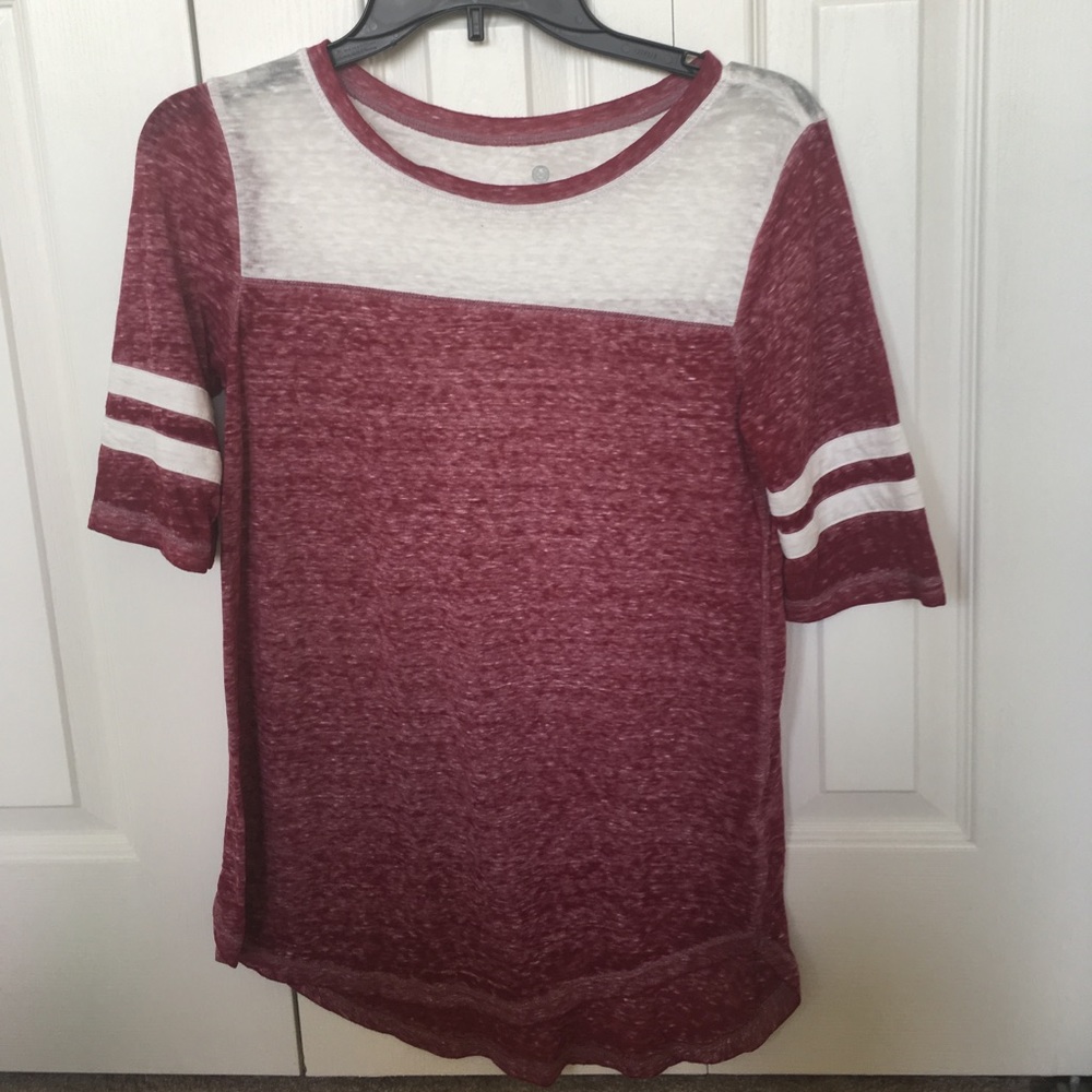 Pink and White Short Sleeve T-Shirt