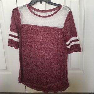 Pink and White Short Sleeve T-Shirt